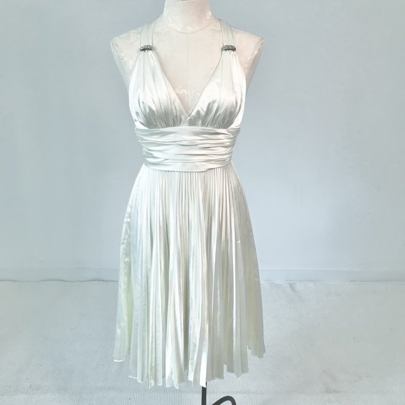 Vintage 90s S Marilyn Monroe Dress Party White - Picture 8 of 8